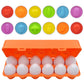 Matching Eggs 12 pcs Set Color & Shape Recoginition Sorter Puzzle for Toddlers