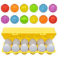 Matching Eggs 12 pcs Set Color & Shape Recoginition Sorter Puzzle for Toddlers