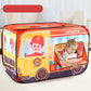 Hamburger Cooking Pretend Play Set with Kids Play Tent