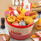 Hamburger Cooking Pretend Play Set with Kids Play Tent