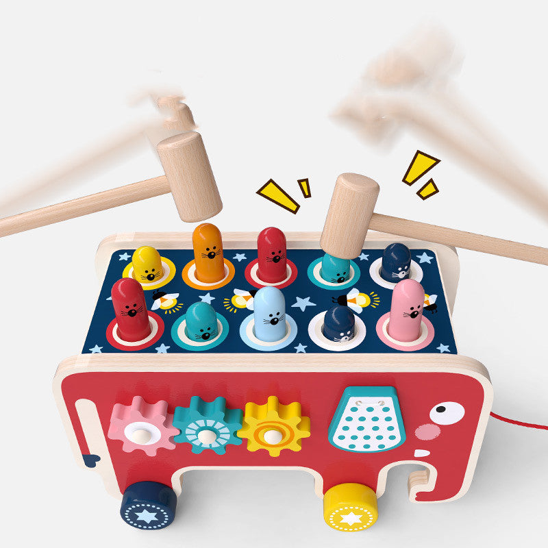 Montessori Wooden Pounding Bench